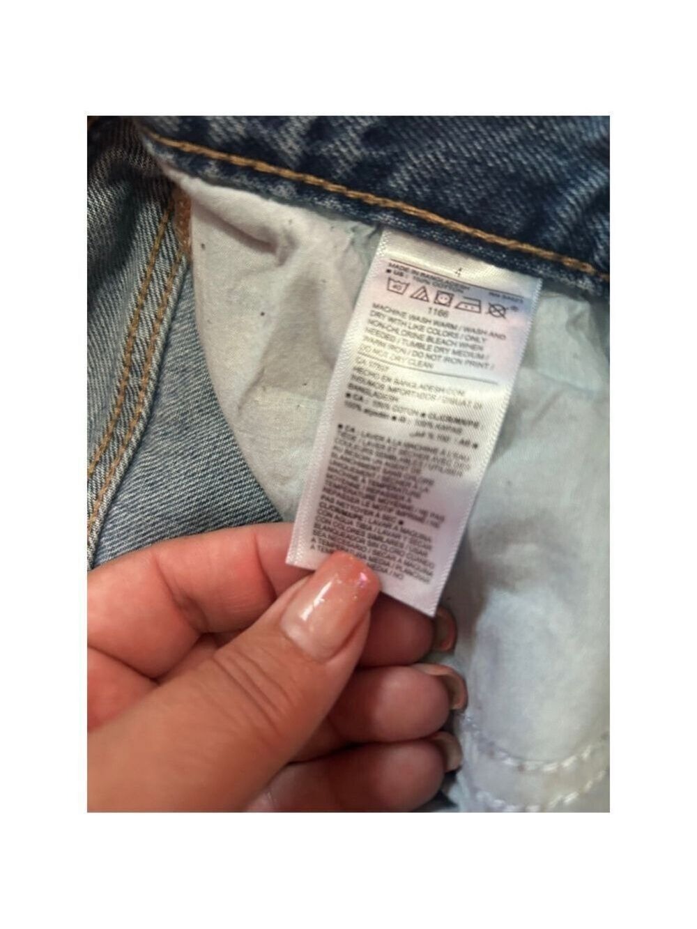 Women's Old Navy Blue Distressed High-Rise Slouchy Straight Jeans Size 4 - Picture 4 of 5